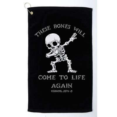These Bones Ezekiel Christian Halloween Dabbing Skeleton  Golf Towel