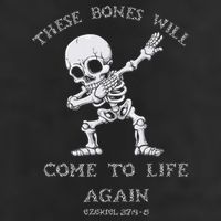 These Bones Ezekiel Christian Halloween Dabbing Skeleton  Golf Towel