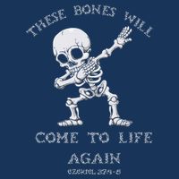 These Bones Ezekiel Christian Halloween Dabbing Skeleton  Infant Baby Jersey Bodysuit