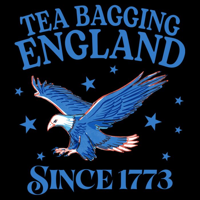 Tea Bagging England Since 1773 Patriotic Eagle Zip Tote Bag