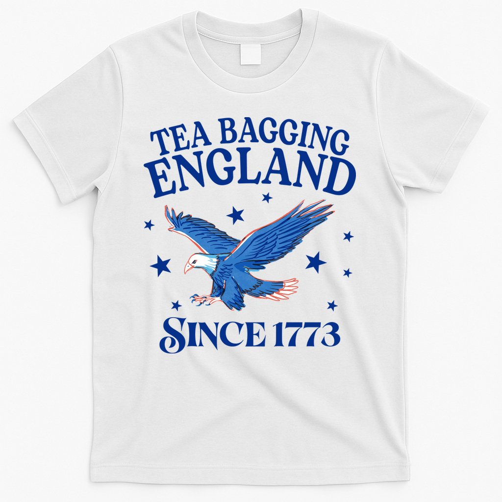 Tea Bagging England Since 1773 Patriotic Eagle T-Shirt
