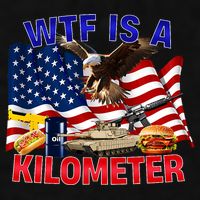 The Bald Eagle American Flag Wtf Is A Kilometer Ladies PosiCharge Tri-Blend Wicking Tank