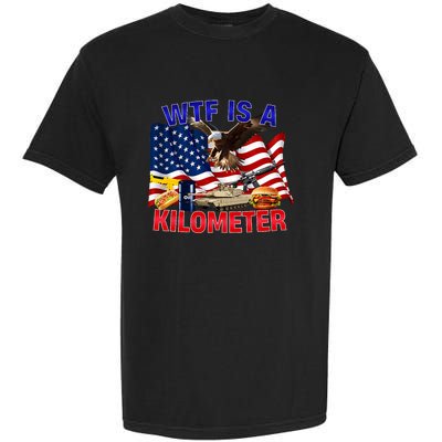 The Bald Eagle American Flag Wtf Is A Kilometer Garment-Dyed Heavyweight T-Shirt