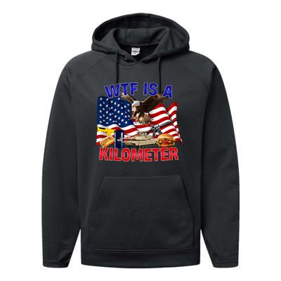 The Bald Eagle American Flag Wtf Is A Kilometer Performance Fleece Hoodie