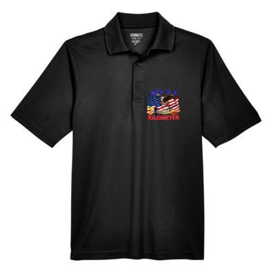 The Bald Eagle American Flag Wtf Is A Kilometer Men's Origin Performance Pique Polo