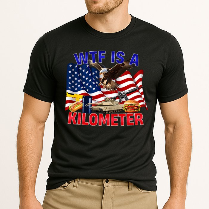 The Bald Eagle American Flag Wtf Is A Kilometer Performance Shirt