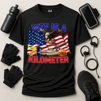 The Bald Eagle American Flag Wtf Is A Kilometer Performance Shirt