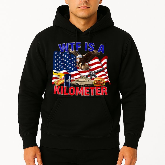 The Bald Eagle American Flag Wtf Is A Kilometer Hoodie