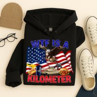 The Bald Eagle American Flag Wtf Is A Kilometer Hoodie