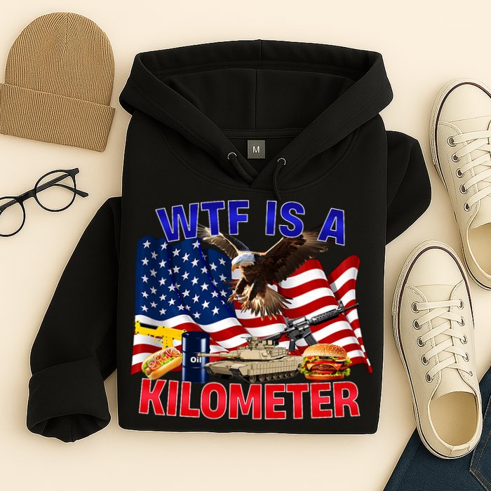 The Bald Eagle American Flag Wtf Is A Kilometer Hoodie