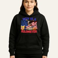 The Bald Eagle American Flag Wtf Is A Kilometer Hoodie