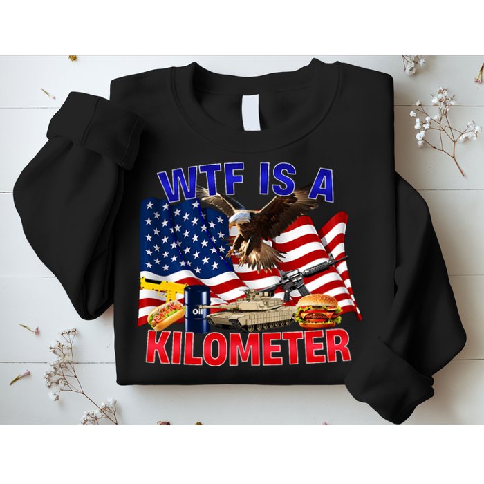 The Bald Eagle American Flag Wtf Is A Kilometer Sweatshirt