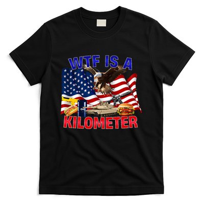 The Bald Eagle American Flag Wtf Is A Kilometer T-Shirt