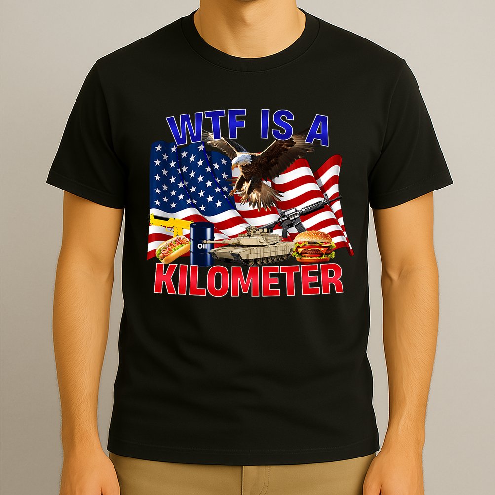 The Bald Eagle American Flag Wtf Is A Kilometer T-Shirt