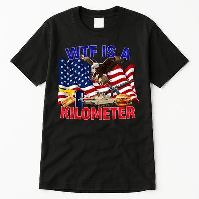 The Bald Eagle American Flag Wtf Is A Kilometer Tall T-Shirt