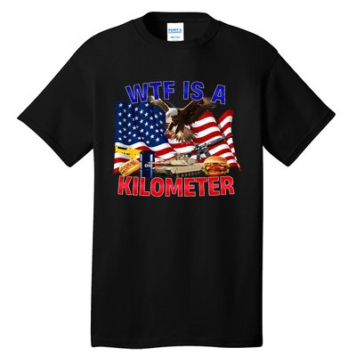 The Bald Eagle American Flag Wtf Is A Kilometer Tall T-Shirt