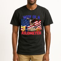 The Bald Eagle American Flag Wtf Is A Kilometer Tall T-Shirt