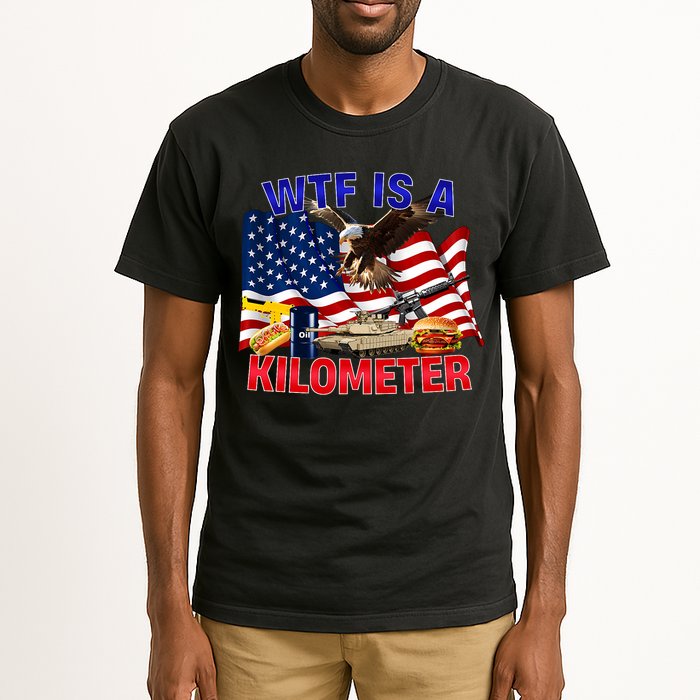 The Bald Eagle American Flag Wtf Is A Kilometer Tall T-Shirt
