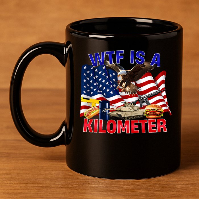The Bald Eagle American Flag Wtf Is A Kilometer 11oz C Handle Ceramic Mug