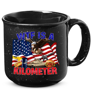 The Bald Eagle American Flag Wtf Is A Kilometer 15oz Campfire Ceramic Mug
