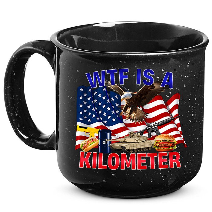 The Bald Eagle American Flag Wtf Is A Kilometer 15oz Campfire Ceramic Mug