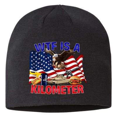 The Bald Eagle American Flag Wtf Is A Kilometer Sustainable Beanie