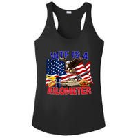 The Bald Eagle American Flag Wtf Is A Kilometer Ladies PosiCharge Competitor Racerback Tank