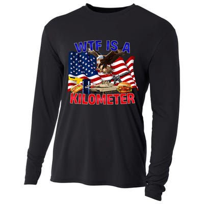 The Bald Eagle American Flag Wtf Is A Kilometer Cooling Performance Long Sleeve Crew