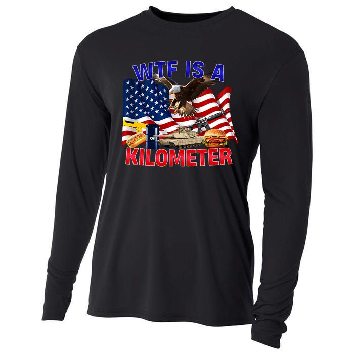 The Bald Eagle American Flag Wtf Is A Kilometer Cooling Performance Long Sleeve Crew