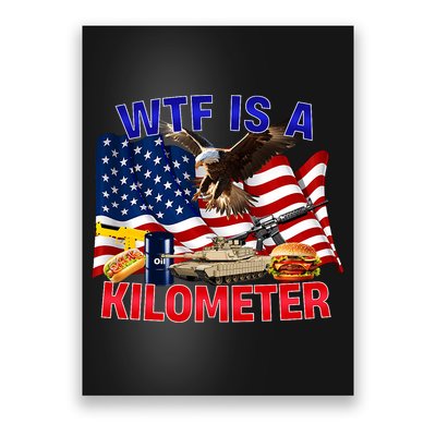 The Bald Eagle American Flag Wtf Is A Kilometer Poster