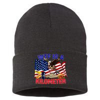 The Bald Eagle American Flag Wtf Is A Kilometer Sustainable Knit Beanie