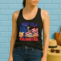The Bald Eagle American Flag Wtf Is A Kilometer Womens Tank Top