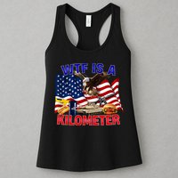 The Bald Eagle American Flag Wtf Is A Kilometer Womens Tank Top