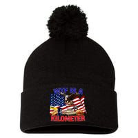 The Bald Eagle American Flag Wtf Is A Kilometer Pom Pom 12in Knit Beanie