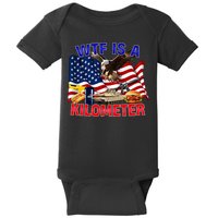 The Bald Eagle American Flag Wtf Is A Kilometer Baby Bodysuit
