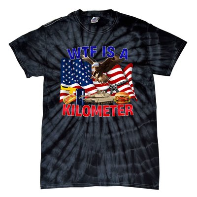 The Bald Eagle American Flag Wtf Is A Kilometer Tie-Dye T-Shirt