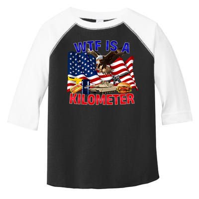 The Bald Eagle American Flag Wtf Is A Kilometer Toddler Fine Jersey T-Shirt