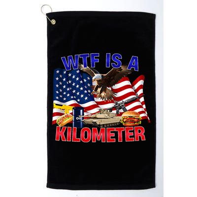 The Bald Eagle American Flag Wtf Is A Kilometer Golf Towel