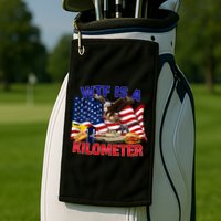 The Bald Eagle American Flag Wtf Is A Kilometer Golf Towel