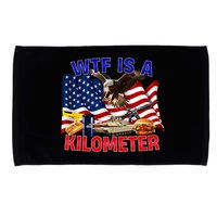 The Bald Eagle American Flag Wtf Is A Kilometer Microfiber Hand Towel