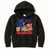 The Bald Eagle American Flag Wtf Is A Kilometer Kids Hoodie