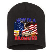 The Bald Eagle American Flag Wtf Is A Kilometer Short Acrylic Beanie
