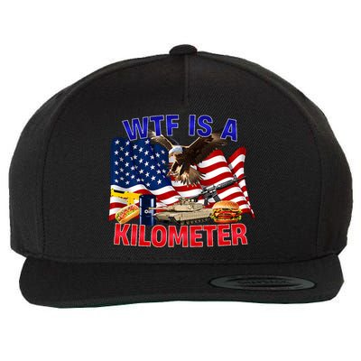 The Bald Eagle American Flag Wtf Is A Kilometer Wool Snapback Cap