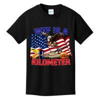 The Bald Eagle American Flag Wtf Is A Kilometer Kids T-Shirt