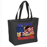 The Bald Eagle American Flag Wtf Is A Kilometer Zip Tote Bag