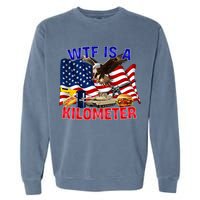 The Bald Eagle American Flag Wtf Is A Kilometer Garment-Dyed Sweatshirt
