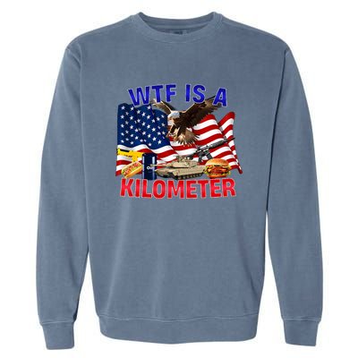 The Bald Eagle American Flag Wtf Is A Kilometer Garment-Dyed Sweatshirt