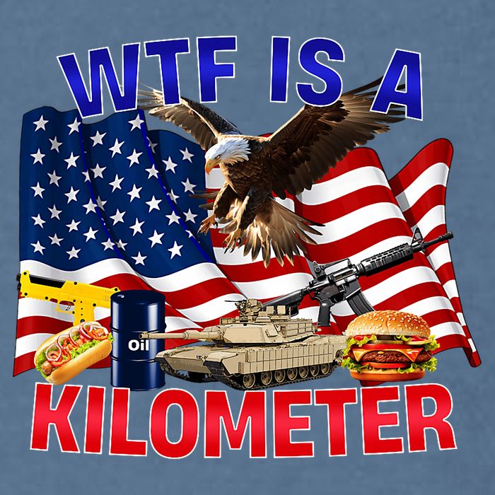 The Bald Eagle American Flag Wtf Is A Kilometer Garment-Dyed Sweatshirt