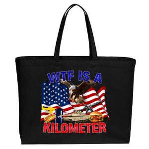 The Bald Eagle American Flag Wtf Is A Kilometer Cotton Canvas Jumbo Tote