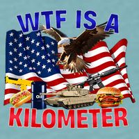 The Bald Eagle American Flag Wtf Is A Kilometer Sueded Cloud Jersey T-Shirt